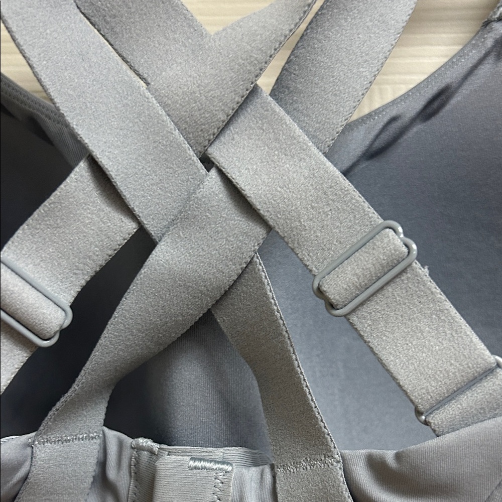 Lululemon 35DDD Gray Cross-Back Sports Bra - Picture 4 of 6